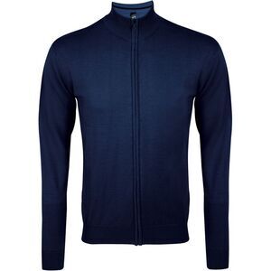 SOLS Mens Gordon Full Zip Cardigan / Navy